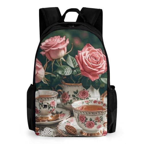 Mochila urbana ligera con diseño floral para viaje