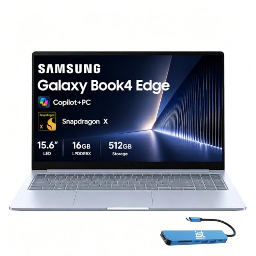 Image of Samsung Galaxy Book4 Edge, 15.6 inch LED, Snapdragon X, 16GB DDR5, 512GB UFS