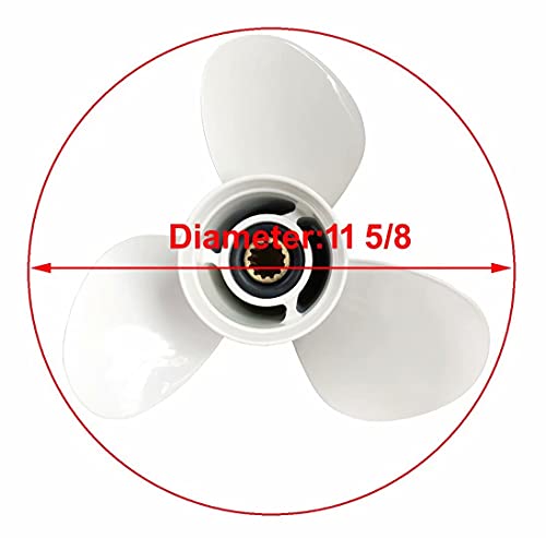 Image of Boat Propeller for Yamaha 30hp 40hp 50hp 55HP 60hp / Outboard Propeller for Yamaha Engine 13 Tooth