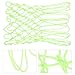 Alipis Basketball Hoop Net Super Heavy Duty Outdoor Net Fluorescent Nylon for Sports Easy to Install