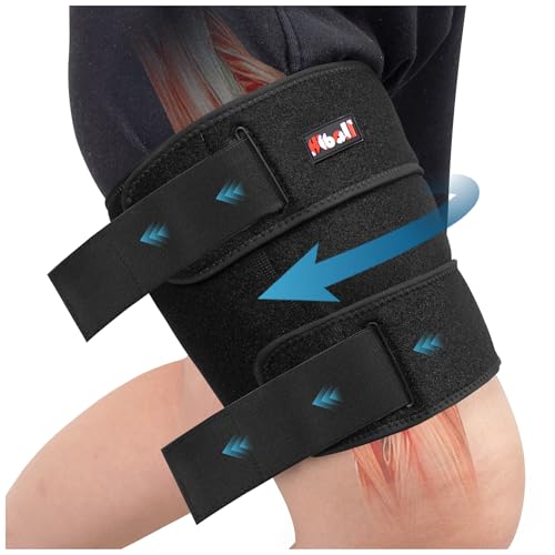 Hiball Adjustable Thigh Brace, Hamstring Compression Wrap, Thigh Compression Sleeve,