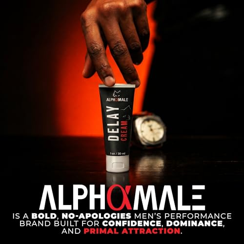 Image of AlphaMale Premium Delay Cream - Last Longer in Bed - Desensitizing Creme with 7.5% Benzocaine - No-Mess Alternative to Delay Spray - To Prolong Intimacy - 1oz