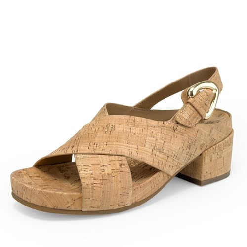 Aerosoles Women's CHRYSTIE Slingback Heeled Sandal, Natural Cork, 9.5M by Aerosoles - Used condition - US$99.60