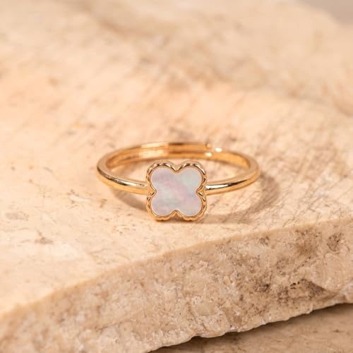 Image of SALTY Anti Tarnish Finger Ring for Women | Adjustable Fancy Jewellery Design | Fashion Accessories for Girls | Minimal Jewelry | Gift for Diwali, Christmas, Marriage, Birthday