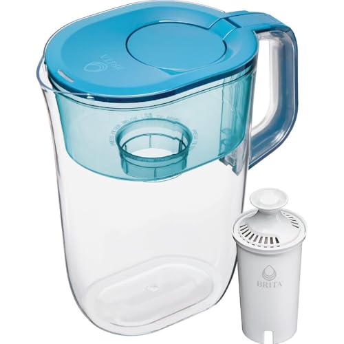 Brita Tahoe Large 10 Cup Water Filter Pitcher with Smart Light Filter Reminder and 1 Standard Filter- Transparent Teal - image 7