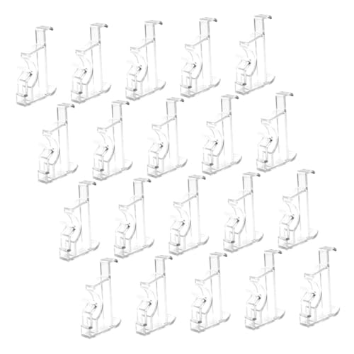 PRETYZOOM 20pcs Clear Plastic Curtain Clips for Valances Easy Installation Versatile Hardware for Blinds for Home and Office Window Treatments
