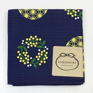 Japanisches Furoshiki Mimose 50 x 50 cm