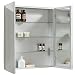 Produktbild Aluminium-Spiegelschrank G600 2-türig - innen und außen Spiegel - 60 x 70,3 x 12,6 cm