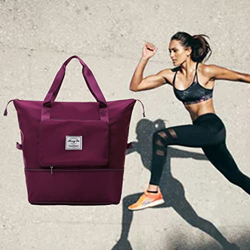 DYNWAVE Bolsa dobrável de viagem de viagem Pano multifuncional de Oxford Bolsa leve de mão Bolsa de