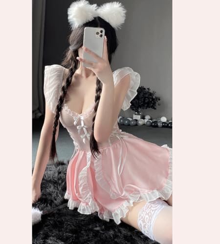 Disfraz de Halloween para mujer tipo sirvienta anime y lencería sexy 7