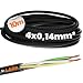 Produktbild 10 Meter Lapp 1030202 LiYY PVC- Steuerleitung 4x0,14 mm² schwarz I LED Kabel 4 adrig I Datenleitung I Signalleitung I lötbares Kabel