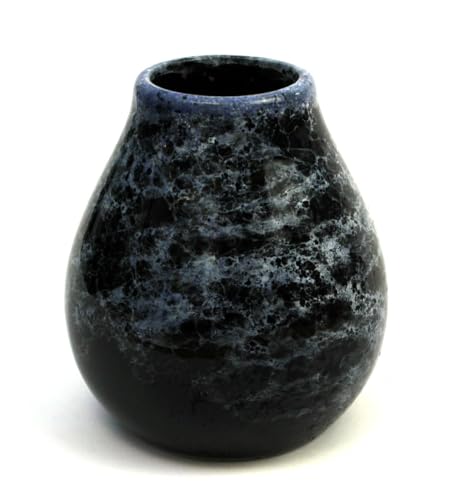 Taza de té de cerámica Marmol Blue 350 ml ● Taza de calabaza Kermika ● Taza de té de cerámica mate ● El color del mármol clásico ● Reutilizable ● Apto para lavavajillas