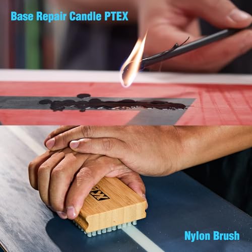 XCMAN Komplettes Ski- und Snowboard-Set mit Wachsbügeleisen, Ski-Wachs, Kanten-Tuner, PTEX für Tuning, Reparatur und Wachsen