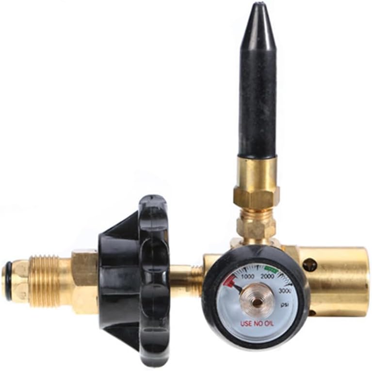 Helium Latex Balloon Filler Air Flow Inflator Regulator with Gauge for CGA580 Tank Valve, for Balloons