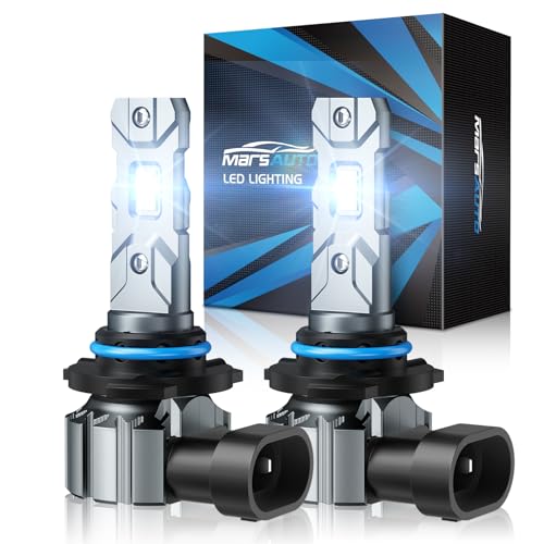 Marsauto 9005 Bulbs, 40000LM 800% Brightness 9005 HB3 Bulbs, Real 1:1 Design, HB3 Fog Lights 6000K White, 99% Compatible, 80000+ HRS Lifespan, IP68, Pack of 2