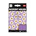 Legami - Passport Holder with Flowers, Passport Holder Wallet for Travel, Passport Case, 1 Passport Pocket, 4 Card Pockets, RFID Protection, 10.5 x 14 x 1 cm, Daisy Theme, Purple, S, Casual, Purple,