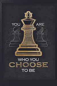 Decorative Sticker for Wall & Laptop | Motivational Quote Wall Poster | Chess Quotation Wall Poster for Office, Living Room, Study Room