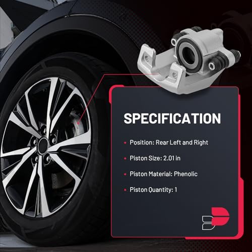 Image of BDFHYK 184859, 184858 Rear Disc Brake Caliper Compatible with Ford F-150 2004-2011 3.5L V6 /3.7L V6 /4.2L V6 /4.6L V8 /5.0L V8,Compatible with Lincoln Mark LT 2006-2011 5.0L V8 /5.4L V8, 2pcs