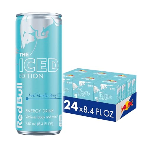 Image of Red Bull Iced Vanilla Berry Energy Drink, 8.4 Fl Oz, Pack of 24 Cans (6 packs of 4)