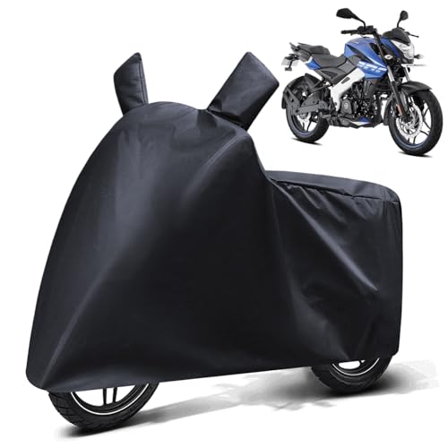 Image of FABTEC Waterproof Bike Body Cover Compatible with Bajaj Pulsar NS200, A2 (Black)