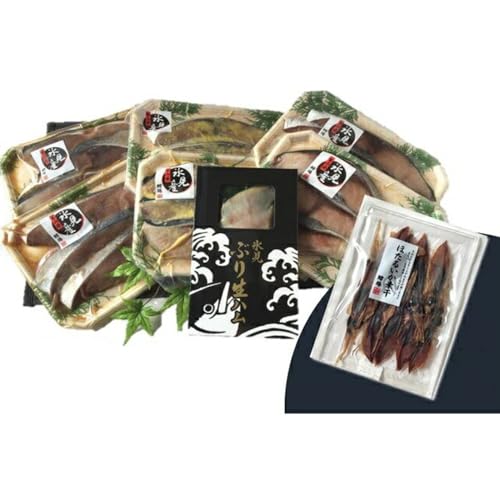 氷見産ぶり!切身真空3種18切・ぶり生ハム(ほたるいか素干し付き) [魚貝類・干物・加工食品・ぶり・ブリ]