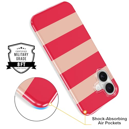Coque silicone souple iPhone 16 antichoc anti rayure fine rouge - 3