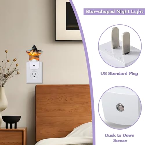 Image of Beach Palm Trees Night Lights Plug Into Wall,Beautiful Sunset Dusk to Dawn Light Sensor Night Light for Kids,Energy Efficient Sleep Friendly Lamp for Bedroom Bathroom Nursery