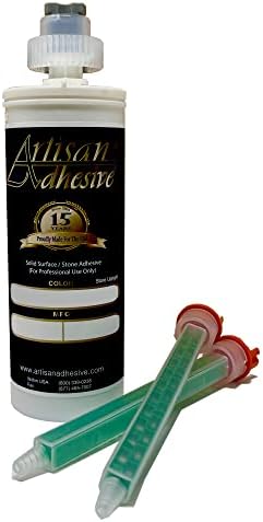 Artisan Adhesive (Color: Antique Pearl) - Specially Formulated Seam Adhesive for Solid Surface/Quartz/Stone - 250ml (8.45 oz) Cartridge Includes 2 Mixing Tips -Dispenser Sold Separately