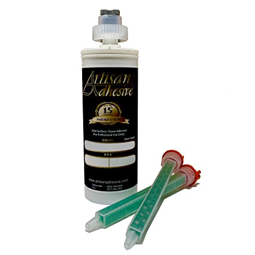 Artisan Adhesive (Color: Antique Pearl) - Specially Formulated Seam Adhesive For Solid Surface/Quartz/Stone - 250Ml (8.45 Oz) Cartridge Includes 2 Mixing Tips -Dispenser Sold Separately #TOP3