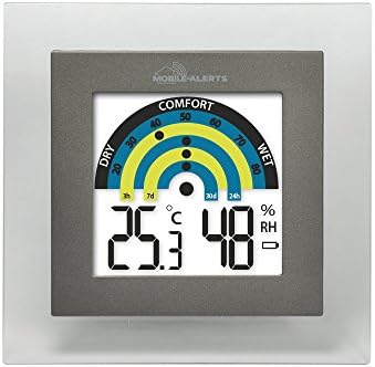 La Crosse Technology MA10230 - Thermo/Hygro connected station for mobile devices, Transparent and Grey