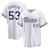 Custom Mens/Women/Youth Texas White Adolis García Baseball Stitched T-Shirt for Sports Fan