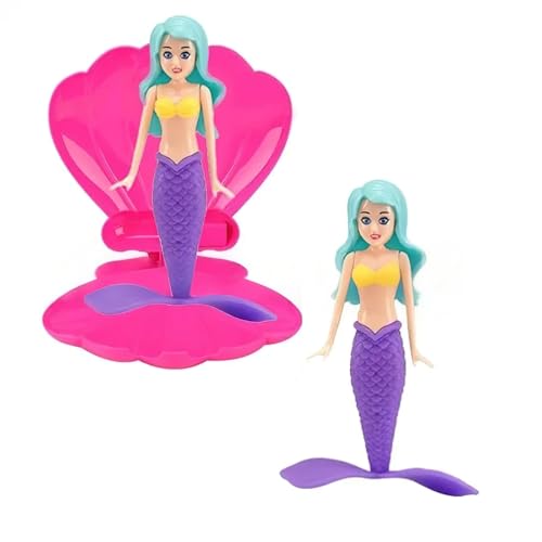 Little Mermaid Toy Pool Shell, Summer Swimming Water & Dive Toys, Party Supplies & More (Purple Tail - 1pc)