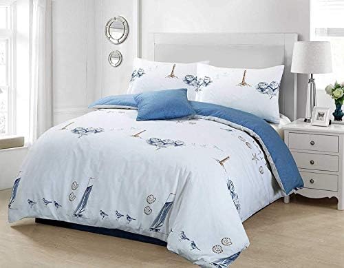 Nimsay Home Beachcomber Nautical 100% Cotton - Duvet Cover with Two Pillowcases - Double