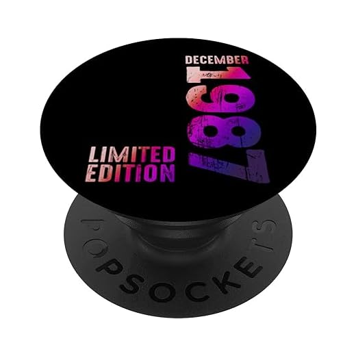 Impresionante año 1987 diciembre 1987 desde 1987 Retro 1987 PopSockets PopGrip Intercambiable