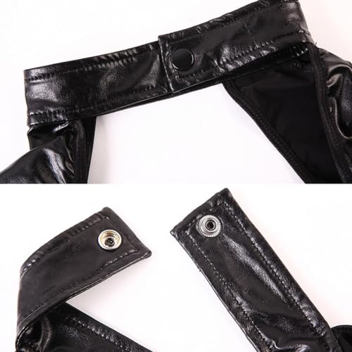 Moinha Herren Erotische Dessous Set 6 Stück Cosplay Tanga für Mann Sexy Elasticated Polizei Kostüm Outfit Dessous Mode Sexy Unterwäsche für Männer Sex Herren Body Harness Polizist Uniform Schwarz