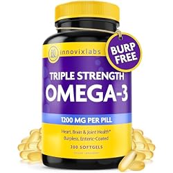 InnovixLabs Triple Strength Omega 3 Fish Oil 900 mg EPA DHA (200 Softgels) | Omega 3 Supplement for Women & Men, Burpless, Brain & Joint Support, Omega-3 Fatty Acid, No Fishy Aftertaste, 200-Day Supply