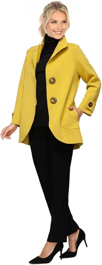 IC Collection Techno Knit Sculpted Button Jacket