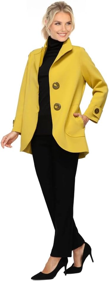 IC Collection Techno Knit Sculpted Button Jacket