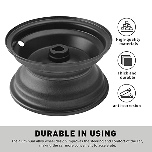 FSFY Motorcycle Rear Wheel Rim Replacement 6\" Wheel Rim Black For most of GO Kart Off-Road Dirt Pit Bike - Thumbnail 3