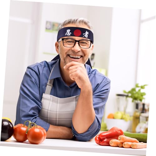 Bandeau hachimaki chef anti transpiration pour sport intensif - 4