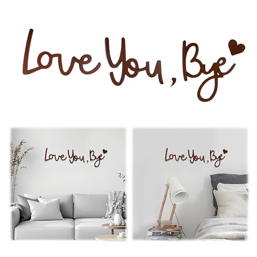 Home Decor Brown Love You Bye Wood Sign Express Love & Warm for Your Family
