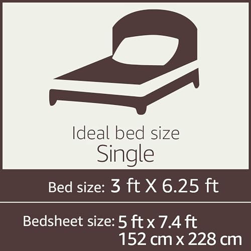 Image of 220 Cotton Feel 1 Single Bedsheet with 1 Pillow Cover (90X60 Inch) Grey