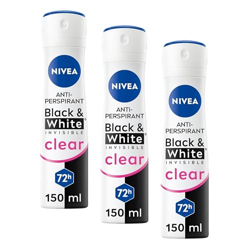 Image of Invisible for Black & White Clear 48h Anti-Perspirant (Pack of 3)