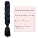 SOVAEER Black Jumbo Braiding Hair Extensions for Crochet Hair Premium Synthetic Fiber Single Color for Women 24 Inches 100g/bundle (3 Bundles/Pack,Black)