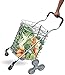 Chariot de Courses léger pour escaliers d'escalade avec Couvercle, Grande capacité de 47 litres, Pliable, 8 Roues, épicerie, blanchisserie, Utilitaire Portable - Argent