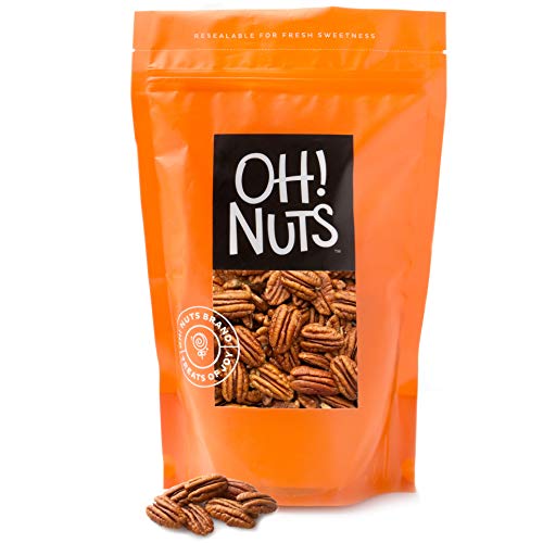 Oh! Nuts Raw Georgia Pecans Halves & Wholes | Healthy Protein Keto Snacks | Resealable Stay-Fresh 2Lb Bulk Bag | All-Natural Premium Jumbo Nuts For Vegan Snacking | Pies, Desserts & Salads #TOP14