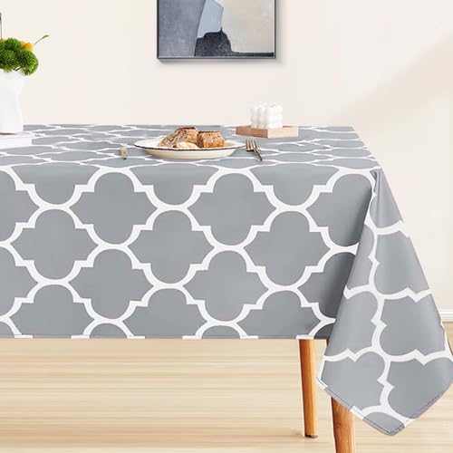 RISVOWO Mantel Mesa Rectangular 100x140cm, Antimanchas Mantel de Mesa, Impermeable Manteles, para Casa Comedor Cocina