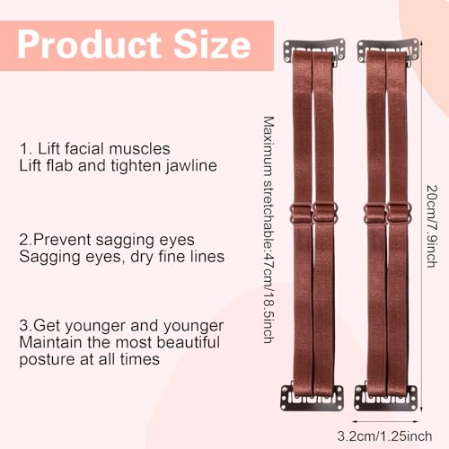 Alça invisível para lifting facial, 2 peças de tiras reutilizáveis para levantamento de rosto instan