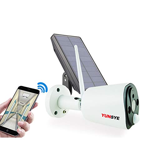 Solar WiFi Kamera Security Outdoor, 100% kabellos, batteriebetrieben, 1080p, 2-Wege-Talk, Nachtsicht, PIR-Bewegungserkennung, mit Solarpanel, 64G Karte Cover