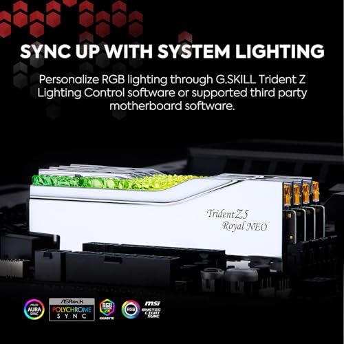 Image of G.SKILL Trident Z5 Royal Neo Series (AMD Expo) DDR5 RAM 32GB (2x16GB) 6000MT /s CL28-36-36-96 1.40V Desktop Computer Memory UDIMM - Silver (F5-6000J2836G16GX2-TR5NS)
